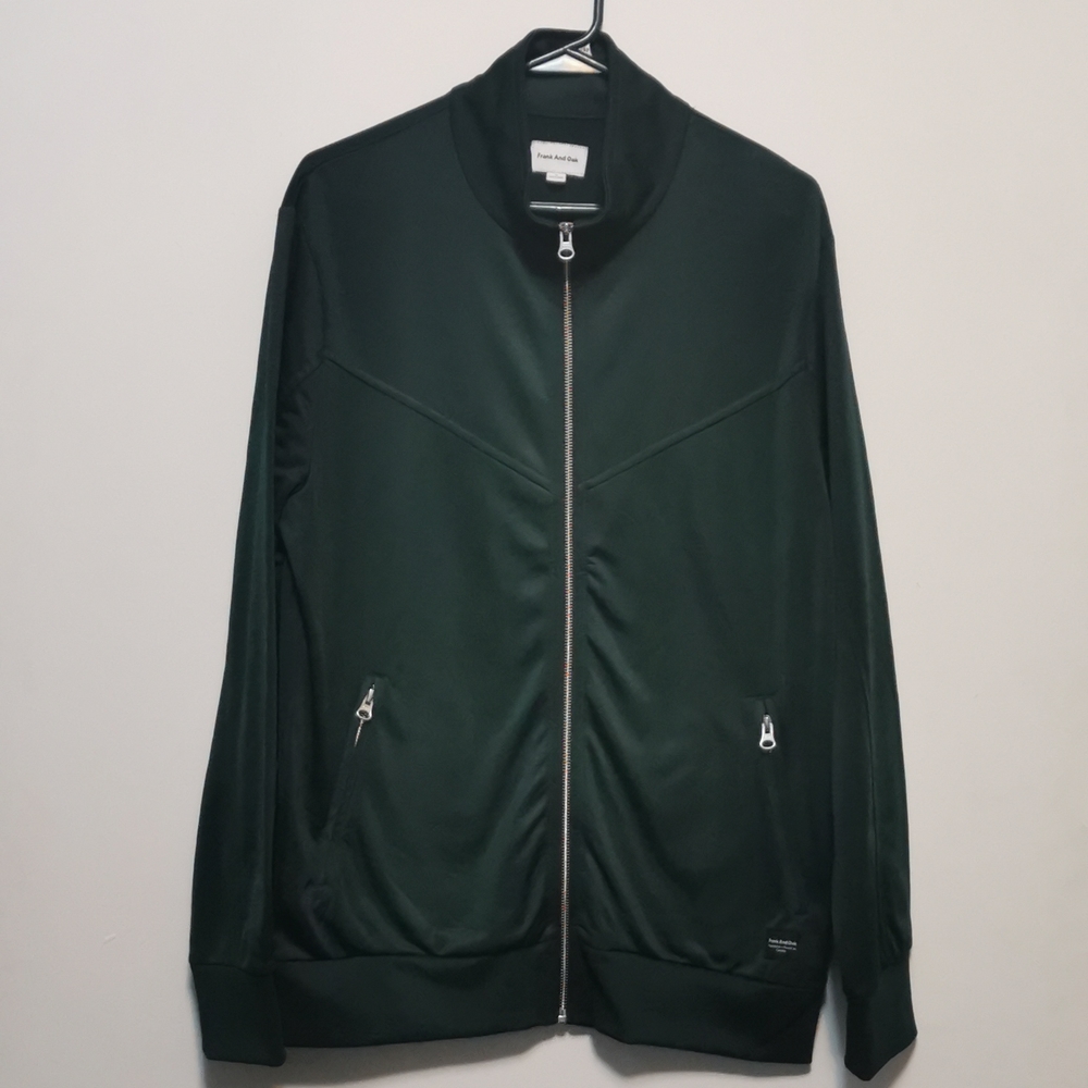 Frank and Oak green track jacket